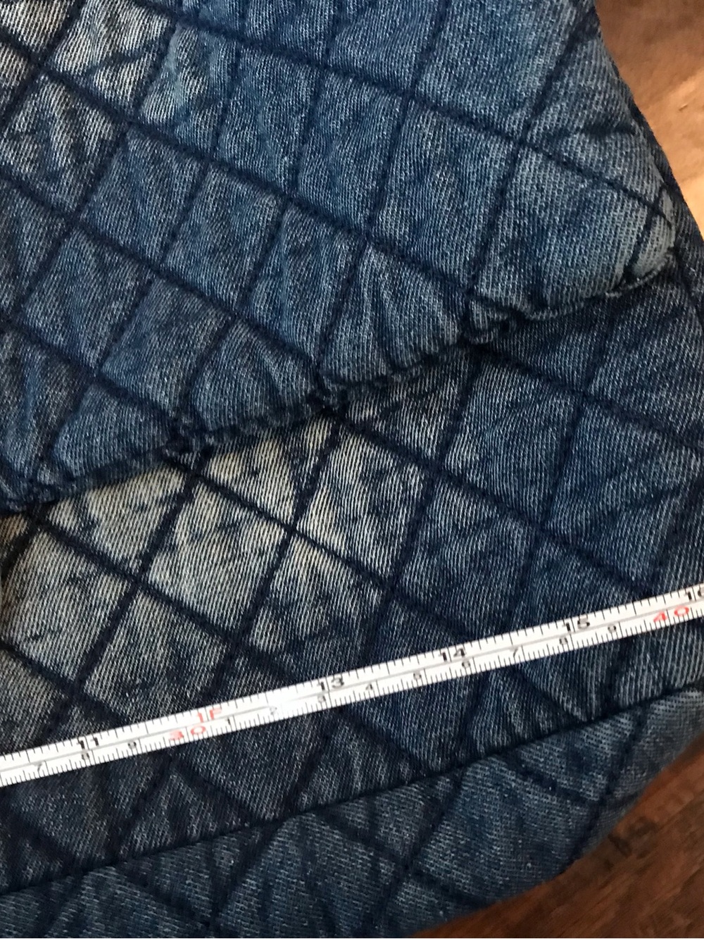 CHANEL Denim Quilted Shoulder tote crossbody Bag in Deep Blue XL - Picture 14 of 16
